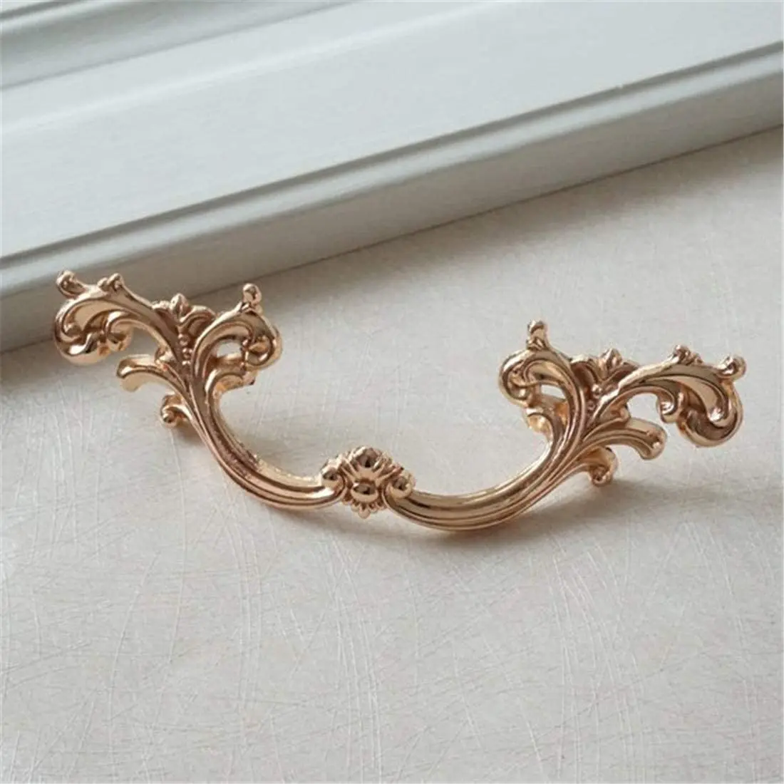 Rose Gold Lade Trekt Handvatten Zinklegering Dresser Handle Drawer Knop Rustieke Keuken Deur Trekknop Meubels Hardware
