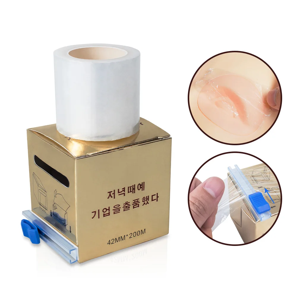 

1 Roll 4.5CM*4CM Sliding cut Tattoo Clear Wrap Cover Preservative Film Tattoo Film Permanent Makeup Tattoo Eyebrow Supplies