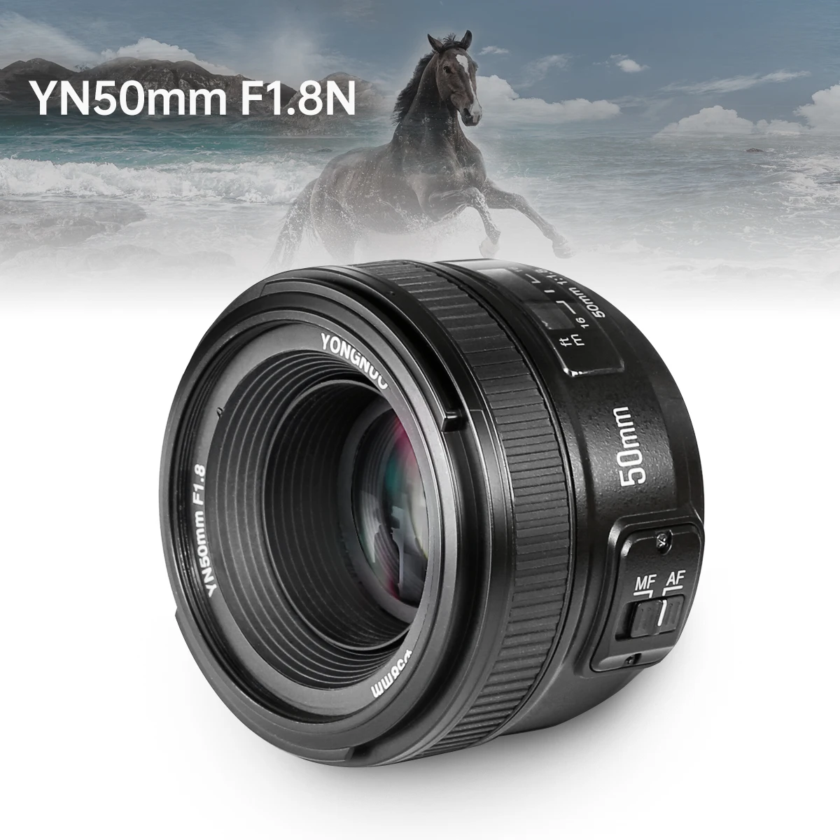 YONGNUO YN 50mm F/1.8 Camera Lens 50mm Auto Focus Large Aperture Compatible with Nikon DSLR Cameras