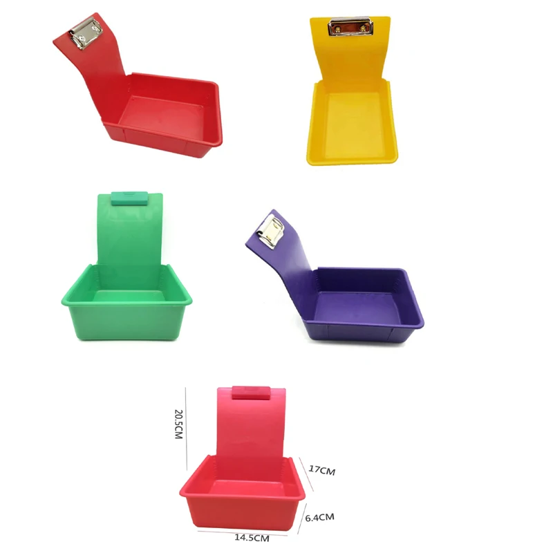 

5PCS Dental Lab Model Work Plastic Model Convey Box Durable Storage Case With Metal And Plastic Clip Holder 10 Colors