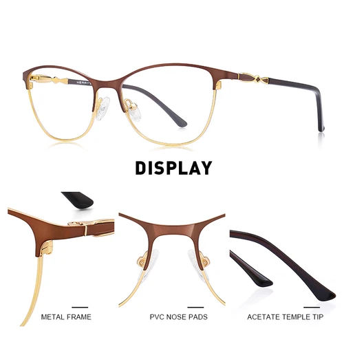 Imagen 2 del producto MERRYS-Gafas de estilo ojo de gato para mujer, lentes ópticas de montura completa para miopía, graduadas, S2108