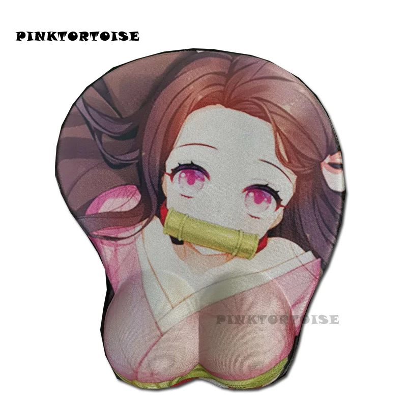 New arrival Demon Slayer Sexy Hip 3D anime kimono Kamado Nezuko Mouse Pad 3D Soft Chest Mouse Pad Mat Wrist Rest