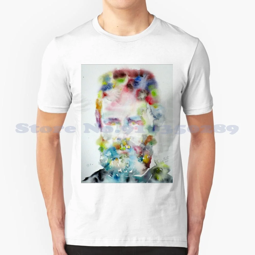 Herman Melville Watercolor Portrait.5 100% Cotton T-Shirt Herman Melville Dick