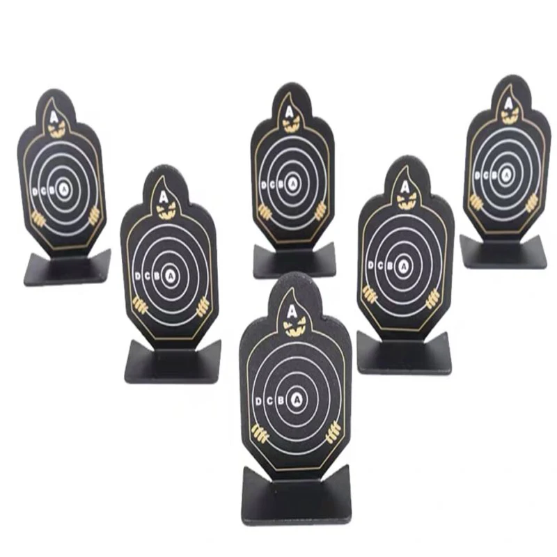 6pcs/pack AB Target Practice Set Shooting Metal Training Nock Down Table Decorate