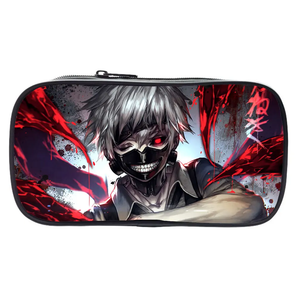 Anime Tokyo Ghoul Kaneki Ken Makeup Bag Wallet Pencil Case School Supplies Stationery Storage Pen Box Bag Boys Girls Gifts