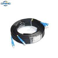 Indoor and Outdoor Fiber Optic Drop Cable, Optical Patch Cord, SM, SX G675A1, SC, LC, FC, ST Connectors, 3 Steel 2 Core 200m DIY