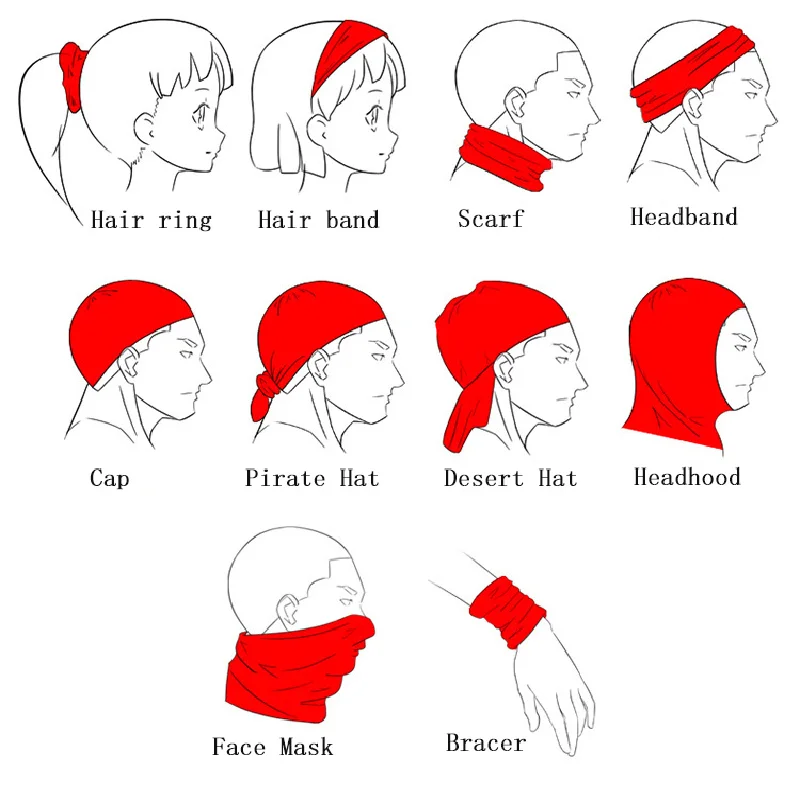 ปลารูปแบบ Bandanas หน้ากากปิดหน้าตกปลาไม่มีรอยต่อหลอดคอ Gaiter Headwear ผ้าพันคอผู้ชายผ้าพันคอพ่อ Kado Ulang Tahun