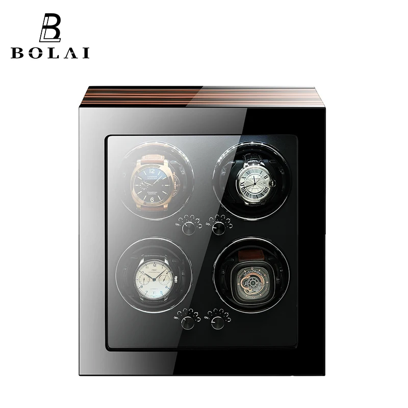 Automatic Watch Winder Top Luxury 1 2 4 6 Slot Wood Watch Safe Box Japanese Mabuchi Mute Motor Watches Storage Winding Boxes