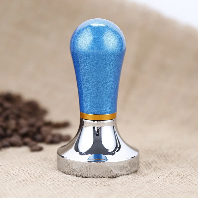 YOMDID Coffee Tampers Practical Coffee Maker Pressure Powder Hammer Aluminum Pressure Bar Coffee Tamper 57mm Coffee Gadget