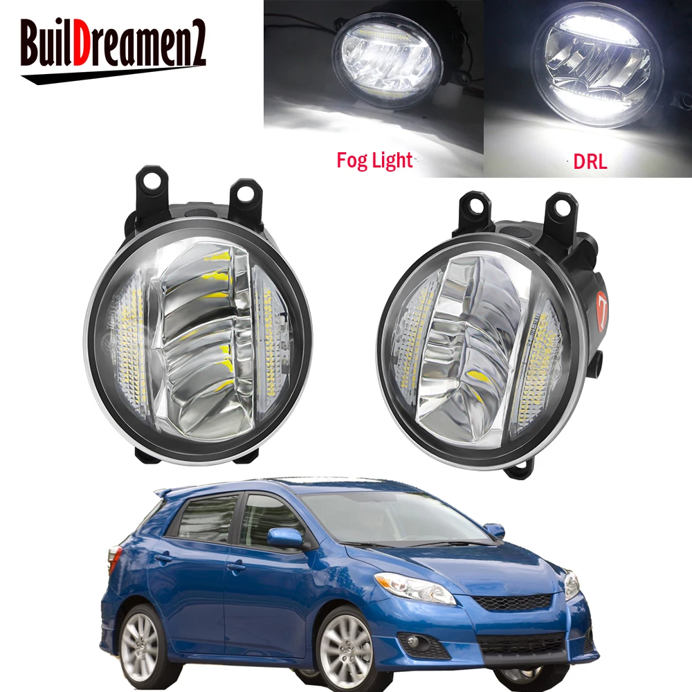 

2in1 Function Car Right + Left LED Fog Light Assembly Daytime Running Lamp DRL 30W 8000LM 12V For Toyota Matrix 2008-2013