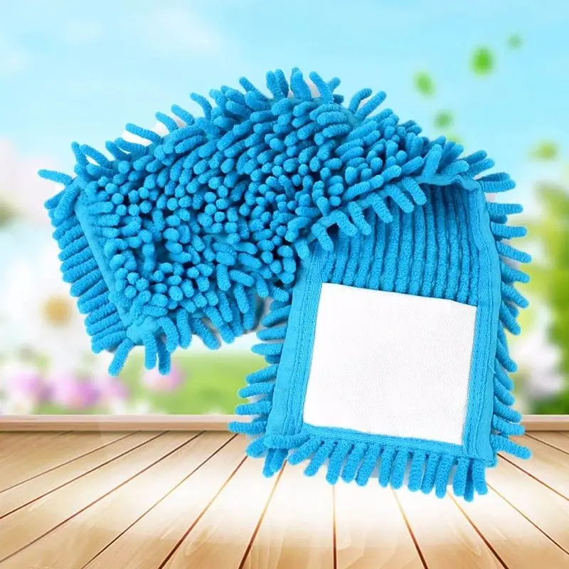 Chenille Cleaning Flat Mop Practical mop replacement head pad household dust cleaning and reusable microfiber water spray pad