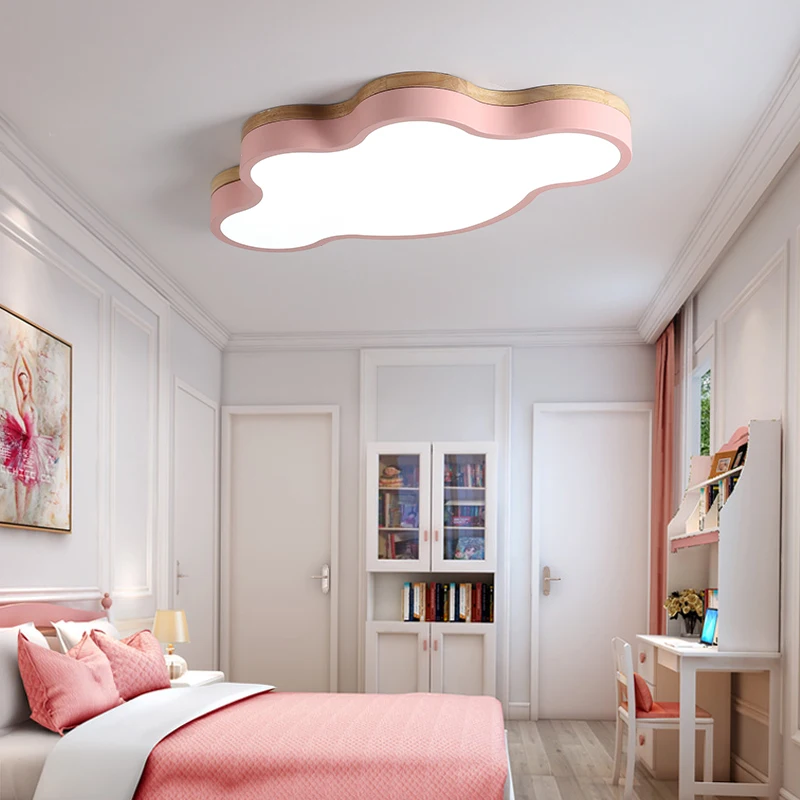 Imagem -05 - Lustre de Led Regulável para Quarto Infantil Luminária de Teto em Madeira com Luz de Nuvem para Sala de Estar Cozinha e Ambientes Internos