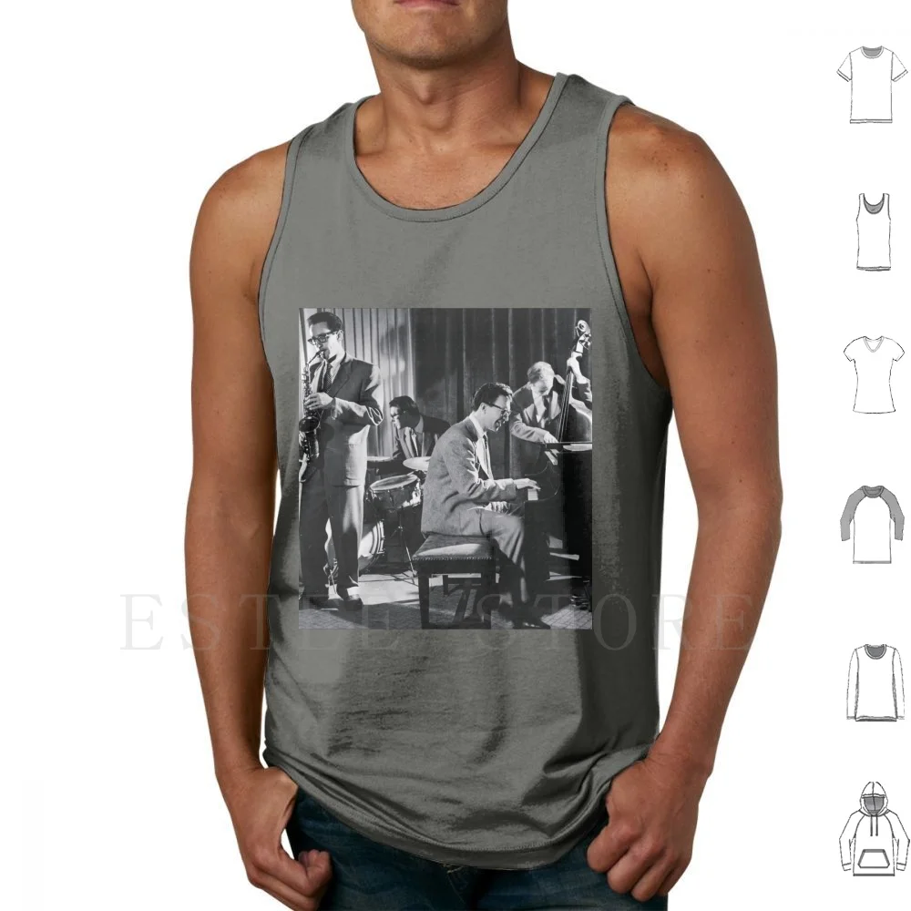 Dave Brubeck Tank Tops Vest Cotton Dave Brubeck Jazz Quartet Dave Brubeck Quartet Musicians Music Improvisation Jazzify