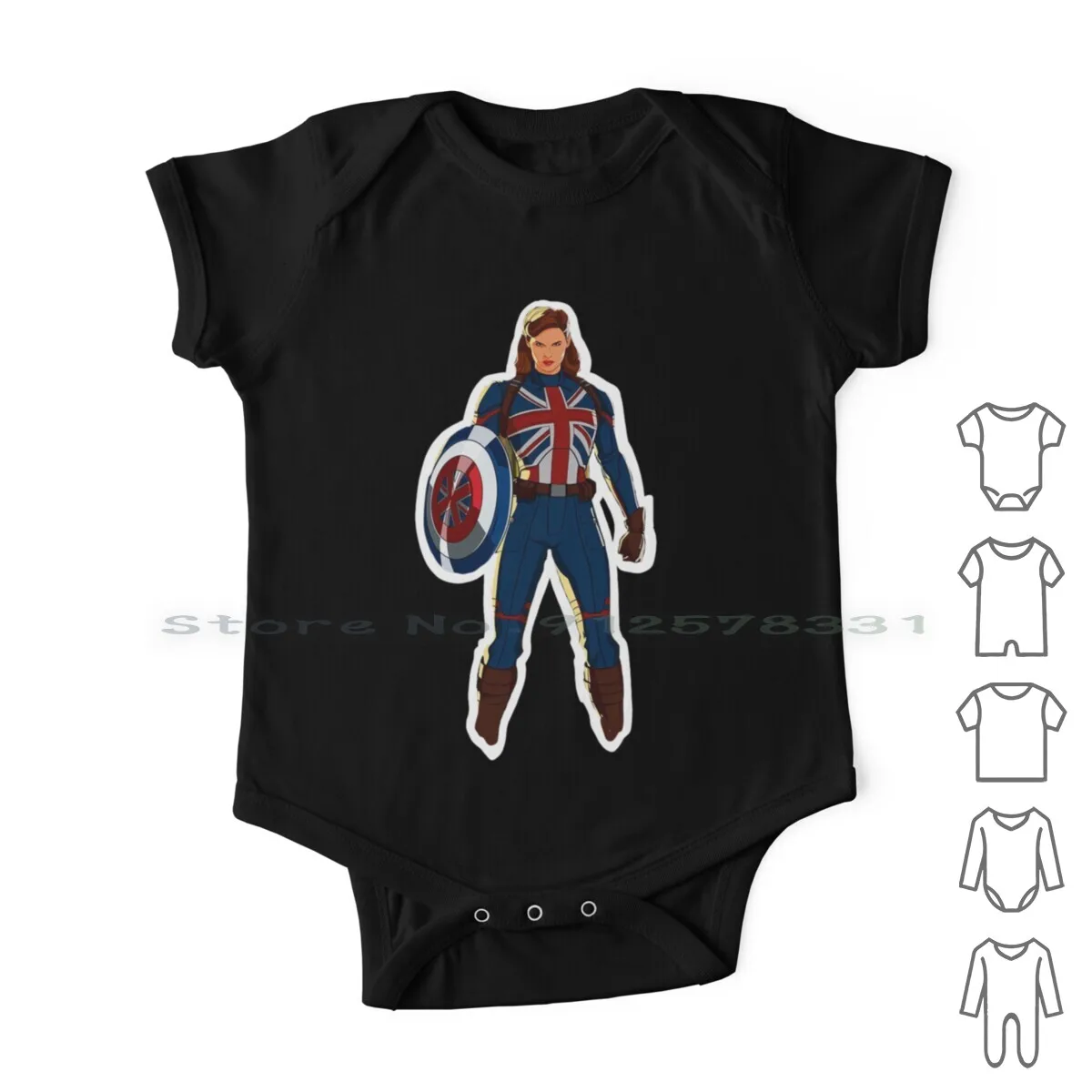 Superhero Newborn Baby Clothes Rompers Cotton Jumpsuits Agent Carter Peggy Mcu What If Captain Carter Superheroes Movie Anime