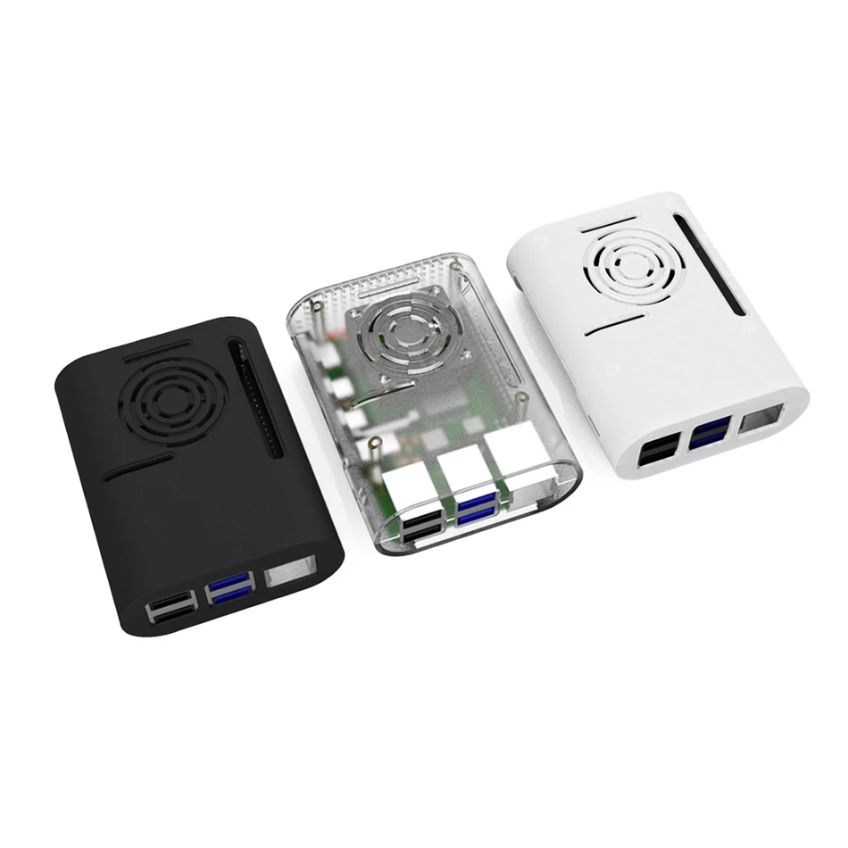 Raspberry pi 4 ABS Injection Molded Case Black Heatsink Cooling Fan Aluminum Heat Sink for Raspberry pi 4