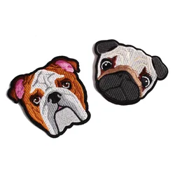 1 pezzo toppe per cani carlino per abbigliamento ferro su applique da cucito ricamate carino cucire su distintivo in tessuto accessori di abbigliamento fai da te