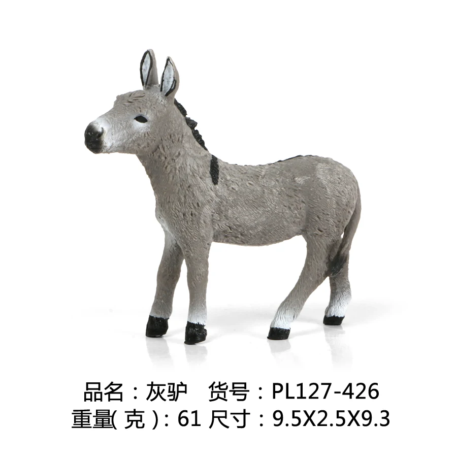 Nuova Simulazione Asino Modelli Equus kiang Nero Donkey Animal Action Figure Giocattoli Figurine Per I Bambini giocattoli Educativi