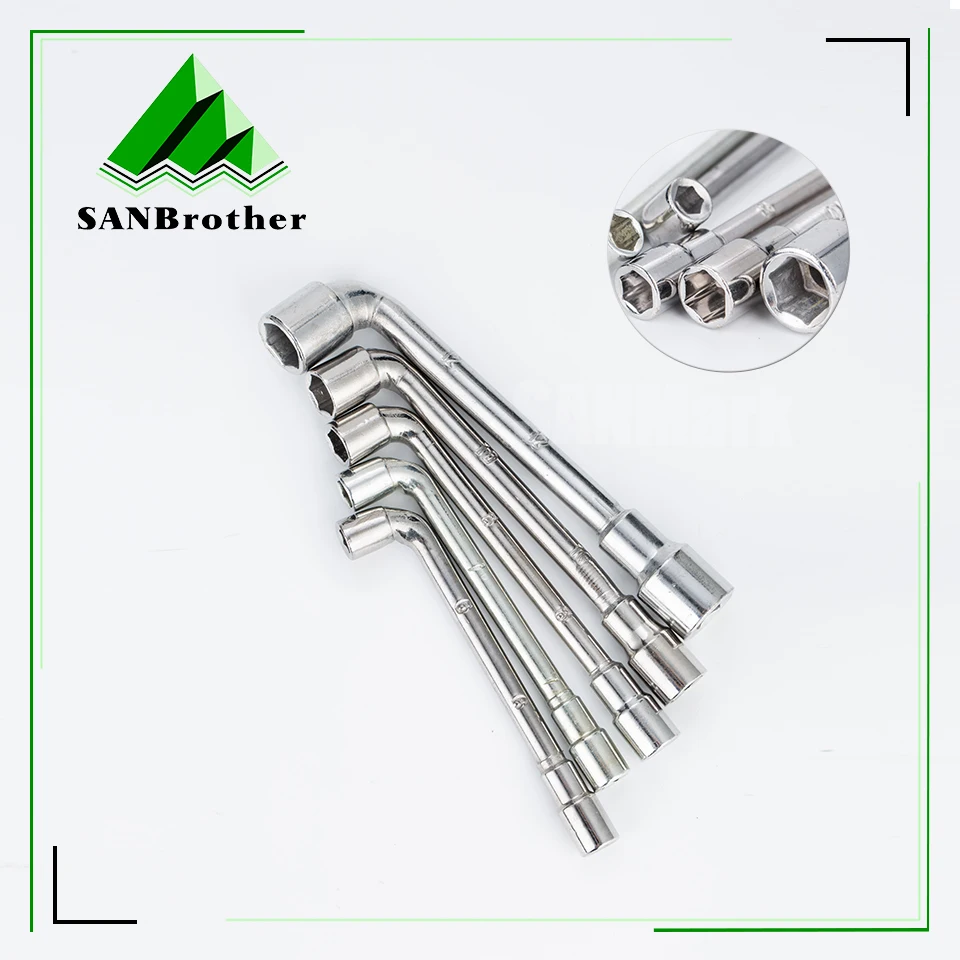 Pipe Socket Wrench L-shaped 6mm 7mm Perforated Elbow 7-shaped Hexagonal Double-Head Repair Tools For 3D Printer MK8/E3D Nozzle