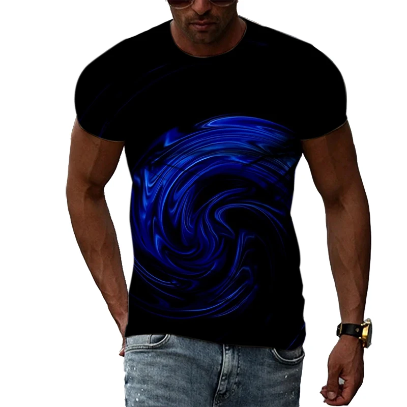 Fashion Personality Abstract Geometry graphic t shirts For Men Summer Casual Handsome Cool Style Trend 3D Printed T-shirts Top