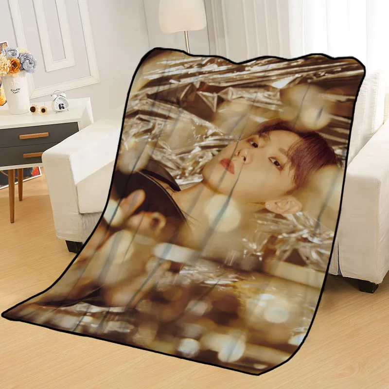 Personalized Blankets Custom MONSTA X Blankets for Beds Soft DIY Your Picture Decoration Bedroom Throw Travel Blanket