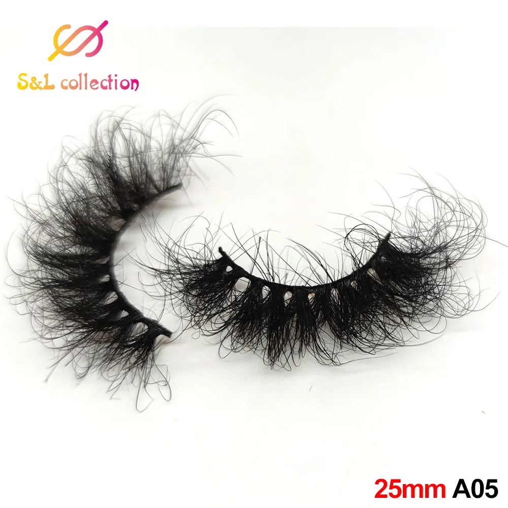 

5D Flufffy wholesale lashes mink 25mm lashes wholesale natural maquillaje make up free logo 25 mm mink eyelashes