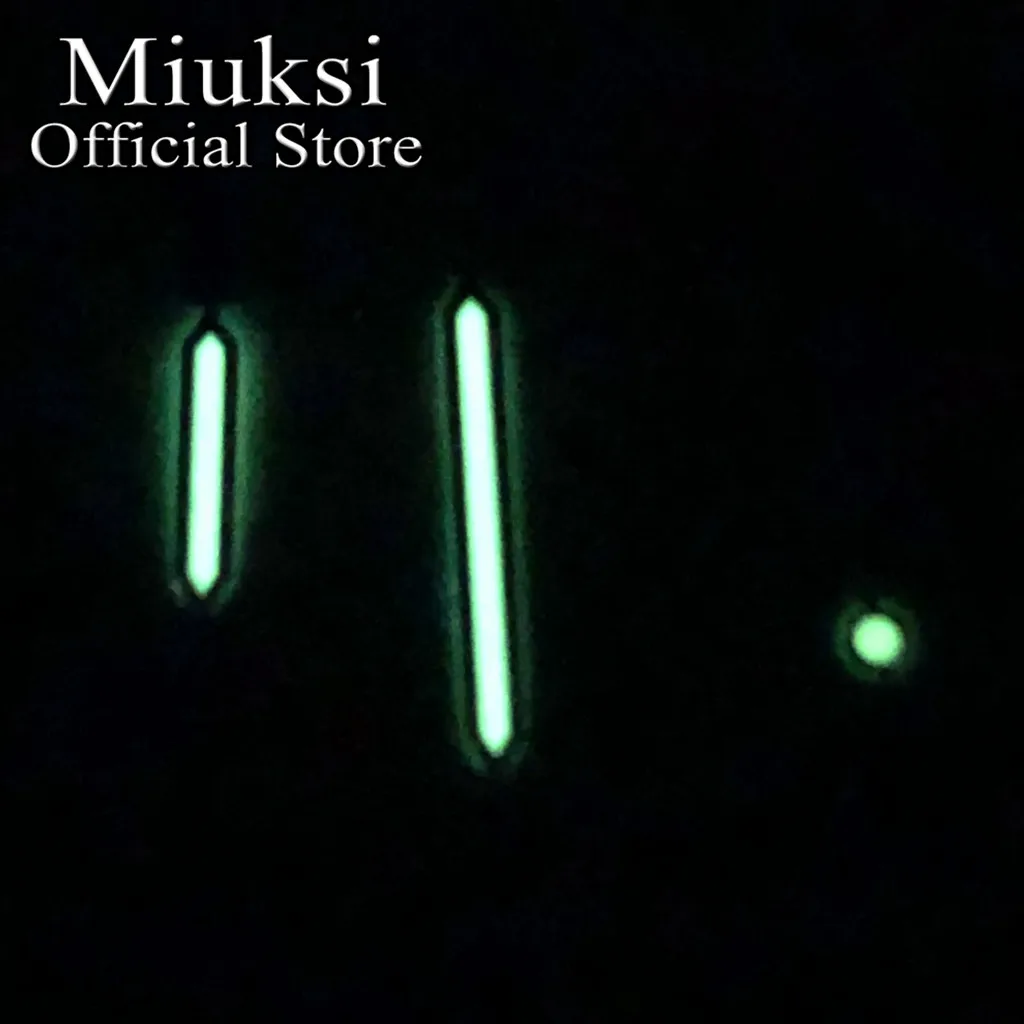 Miuksi silber-gelbe Uhrzeiger, grün leuchtende Zeiger, passend für NH35 NH36 Miyiota 8215 ETA2824 2836 Mingzhu DG2813 3804 Uhrwerke. – Detail 5