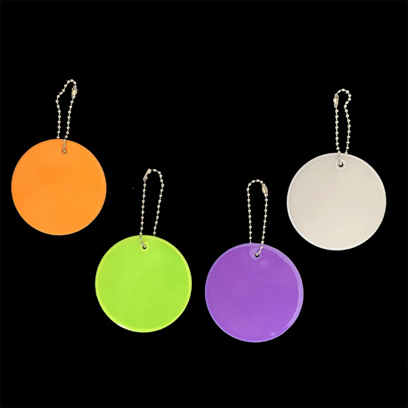 10pcs 6.5CM Halloween pumpkin Reflective keychain bag pendant accessories High visibility keyrings for traffic visible safety