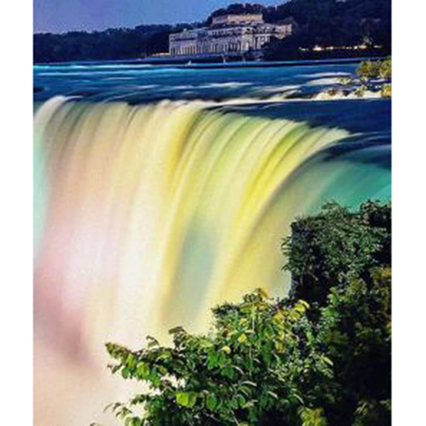 

Diamond Painting 5D DIY Square/Round Diamond Landscape Painting Color Waterfall Scenery Picture Cross Stitch Embroidery WG3208