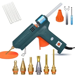 150W Hot Melt Glue Gun Temperature Adjustment, Various match to choose ,Replaceable Nozzle,Use 11mm Glue Stick for Repair Tool