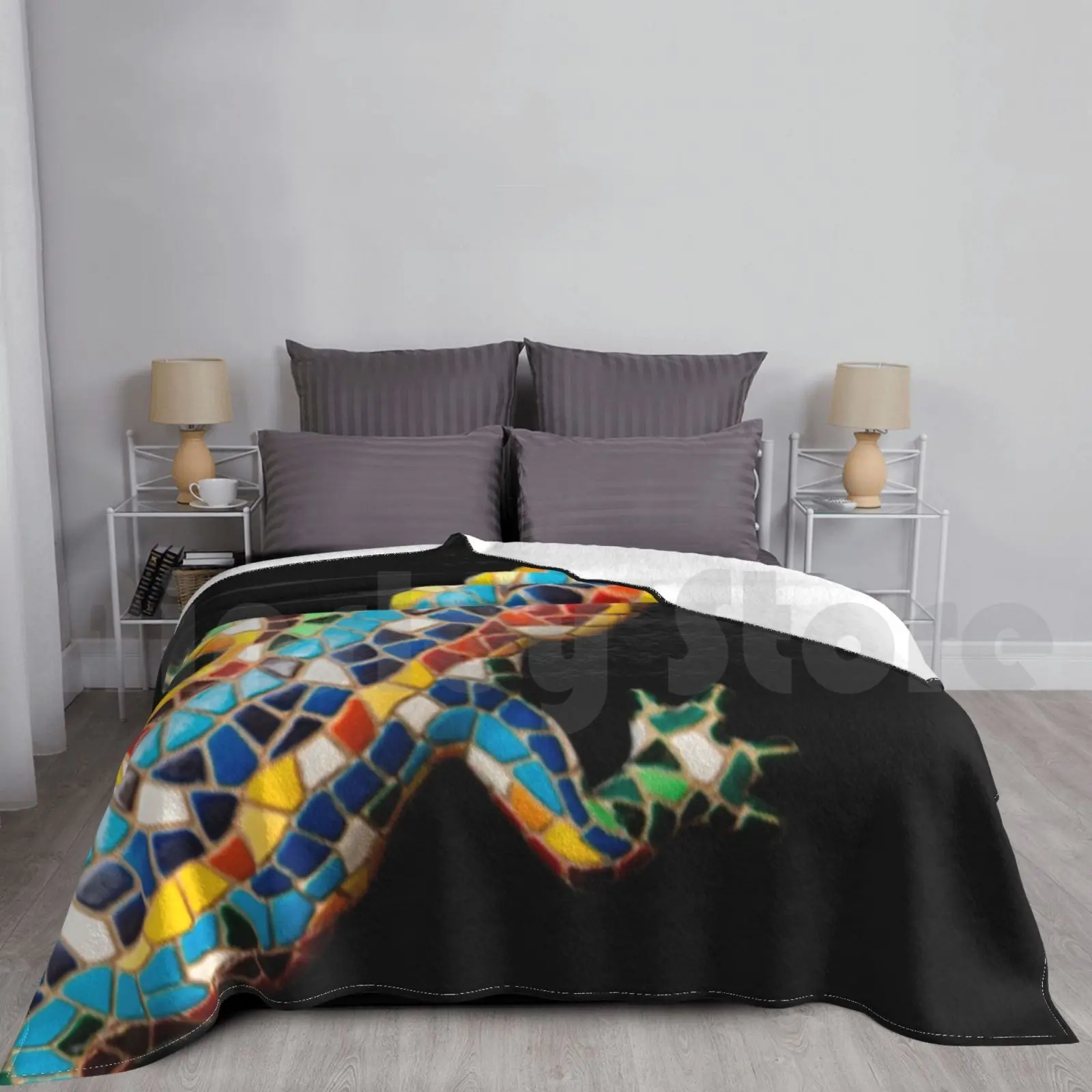 Manta de lagarto, moda personalizada, blanco, negro, Flamenco, letras de España, frases de baile para mujer, calor de madre español inglés