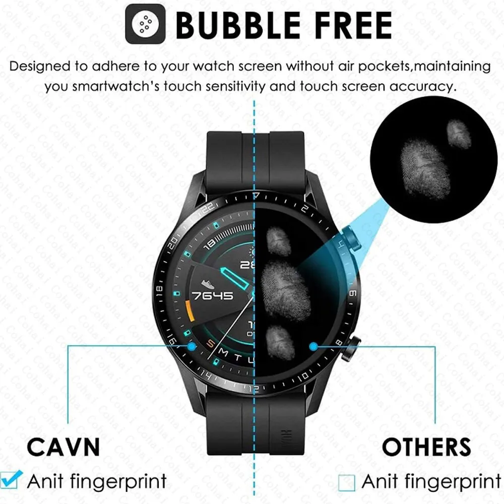 20D Curved Edge Tempered Glass For Huawei Watch GT2 Pro GT3 GT 2 3 46MM Screen Protector Protective film Smart Watch Accessories