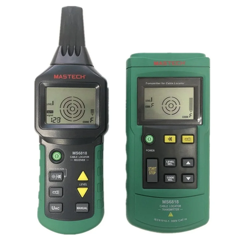 MASTECH MS6818 Advanced Wire Tester Tracker Multi-Function Cable Detector 12~400V Pipe Locator Meter Transmitter Receiver