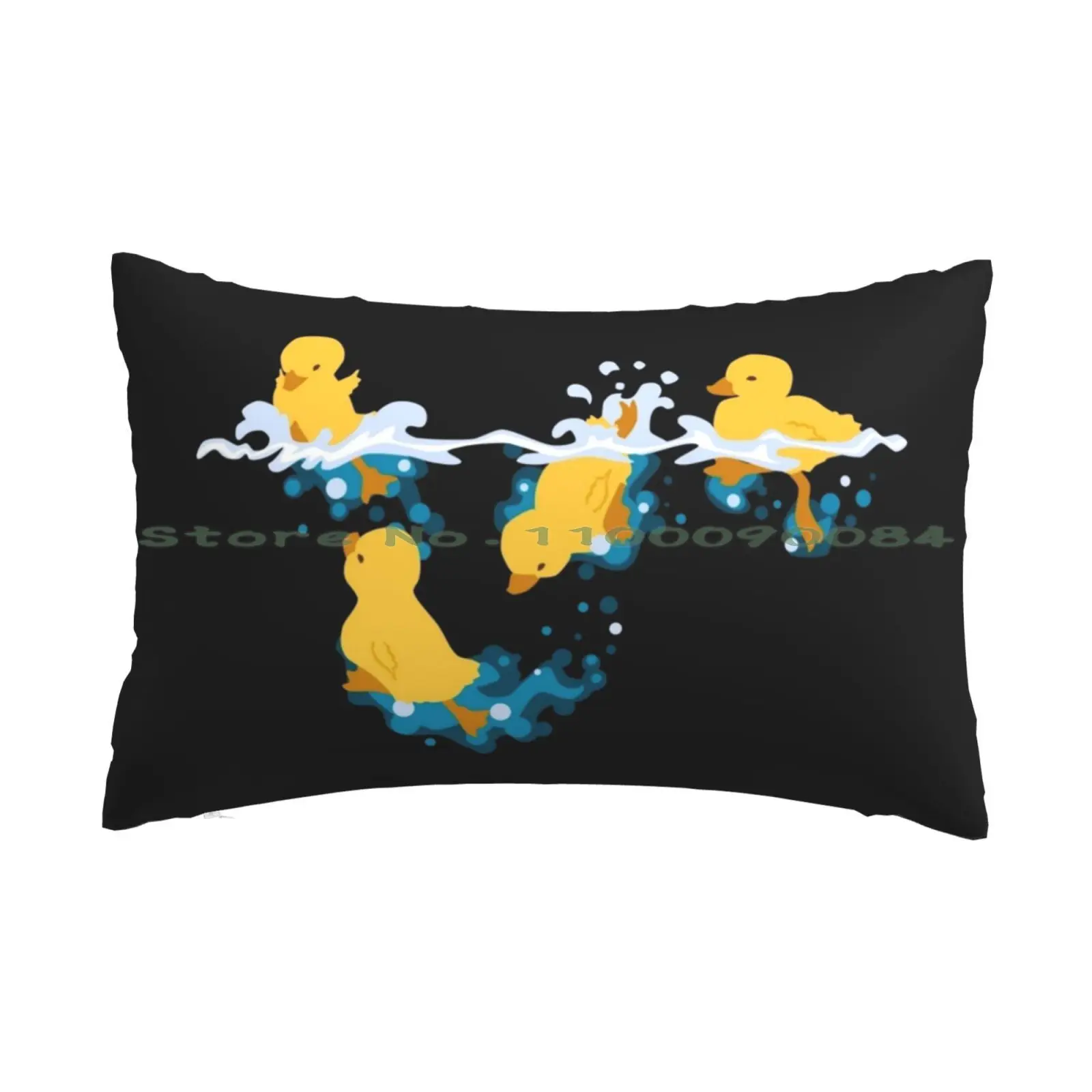 Happy Splashing Ducklings Pillow Case 20x30 50*75 Sofa Bedroom Anchor Rope Coast Birthday Angler Cruise Sailing Sailboat