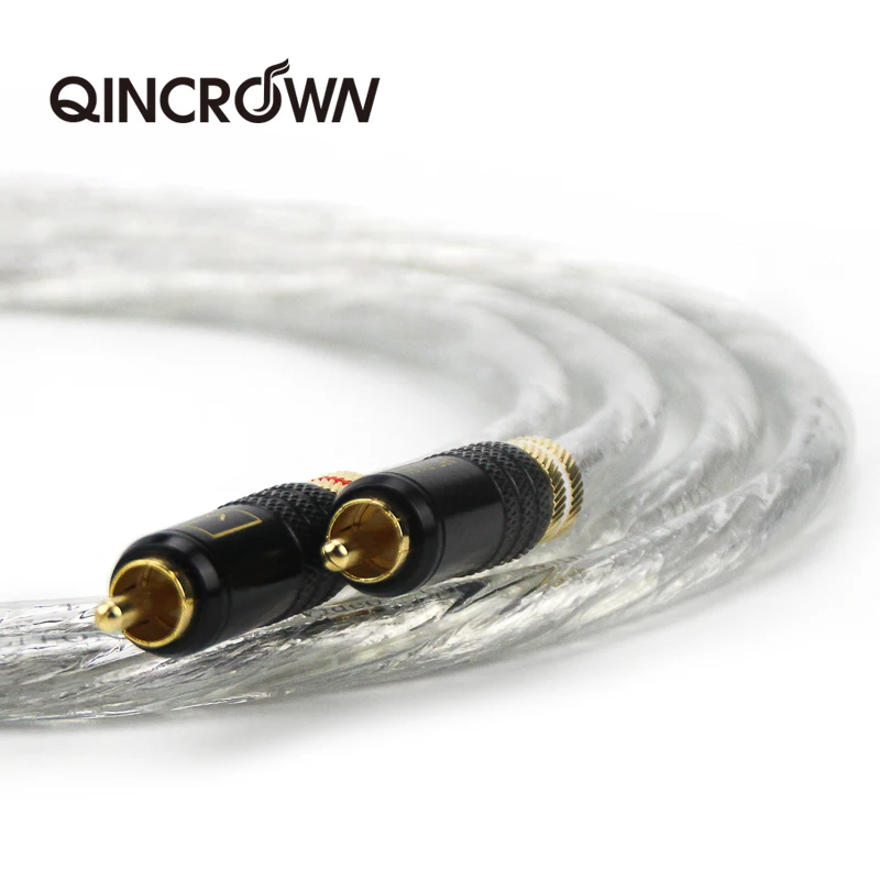 2RCA to 2RCA silver-plated wires HiFi decoder connection amplifier signal cables shielded wires CD player speaker cables