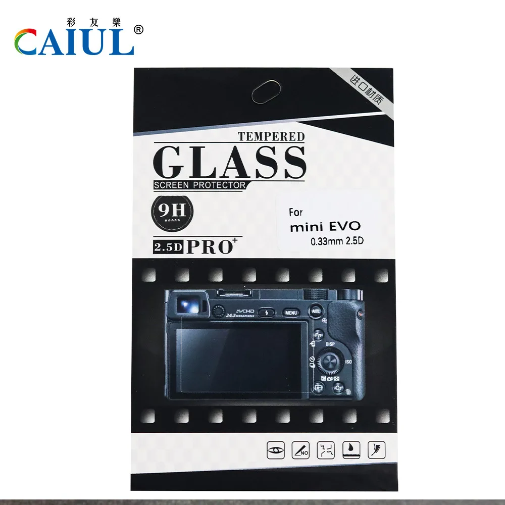 Caiul ป้องกันหน้าจอใช้งานร่วมกับสำหรับ Fujifilm Instax Mini EVO ฟิล์มกล้อง Retro,กระจกนิรภัย,HD, Sensitive