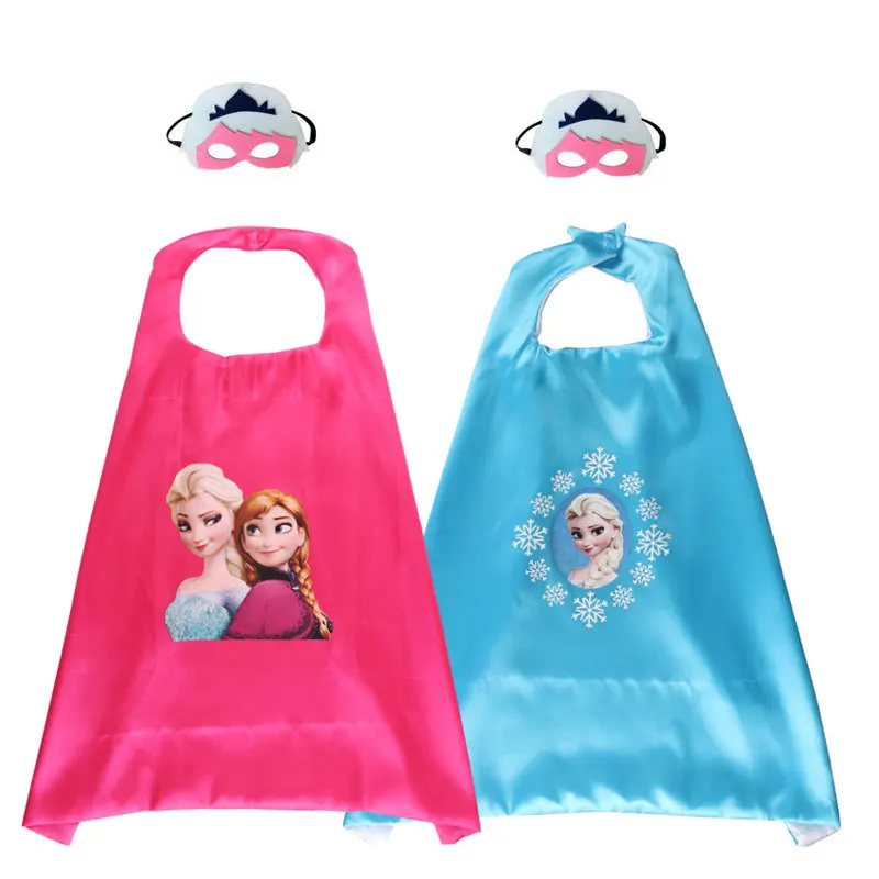 Kids Girl Frozen Anna and Elsa Princess Cloak Princess Accessory Kids Birthday Party Mantle Girls Summer Dress Up Decoration