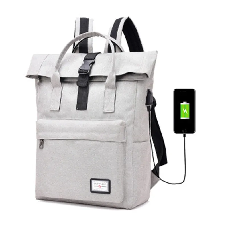 Men's Backpack Large-Capacity Business Backpack Waterproof Travel Backack USB Charging Men's Mochila Youth Student Book Bag