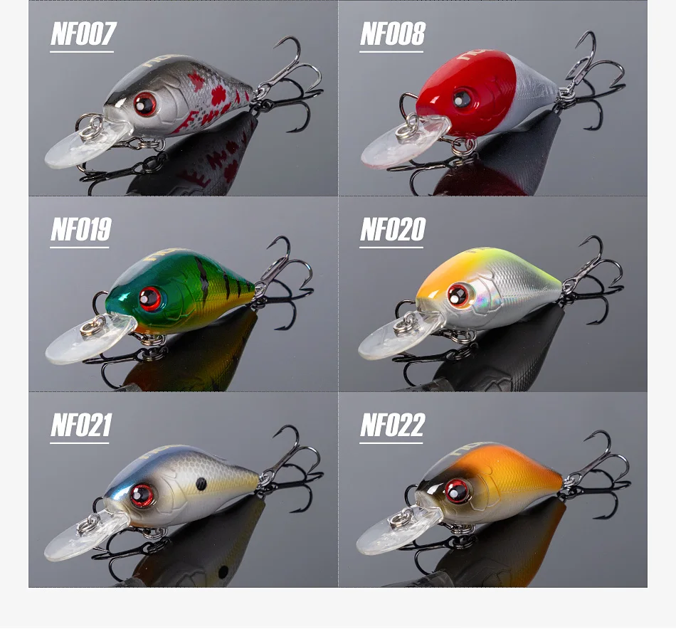 NOEBY Mini Schwimmender Crankbait Köder 45mm 8g Jerkbait Harter Köder für Forelle, Hecht, Barsch, Süßwasser-Angeln – Detail 13