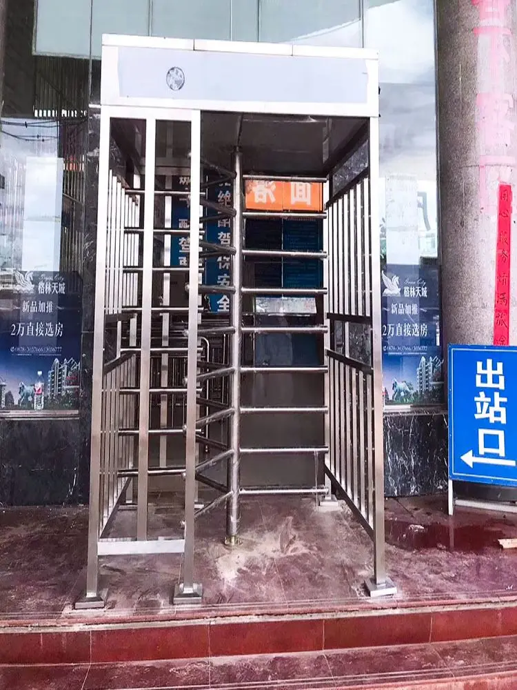 SUS304 Dual Lane Full Height Gate Turnstile AC220V Full Height Tursntile Access Control Gate for Pedestrian