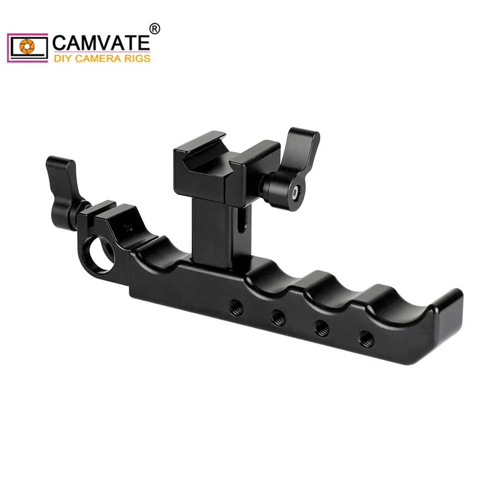 Impugnatura CAMVATE a sgancio rapido NATO con impugnatura per formaggio superiore con morsetto Standard da 15mm singolo per sistema di supporto per gabbia per fotocamera DSLR