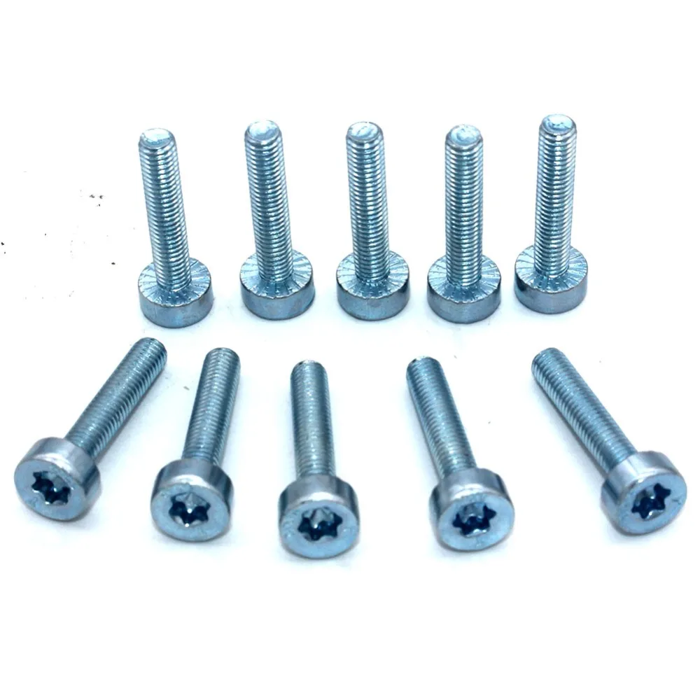 10 Stück T27 Torx-Schrauben M5 x 25 für Stihl Makita Dolmar Oleo-Mac Kettensäge Bruchutter Gebläse Bodenfräse – Detail 1