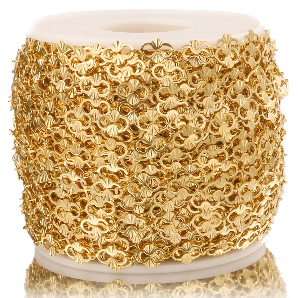 

Цепочка Из Нержавеющей Стали для изготовления ювелирных изделий «сделай сам», прямоугольная золотая цепочка длиной 1 метр, аксессуары для о...