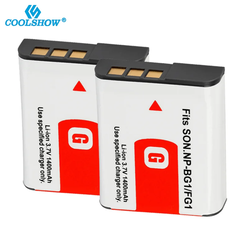 NP-BG1 NP BG1 FG1แบตเตอรี่สำหรับ Sony DSC-H50 DSC-H55 DSC-H3 DSC-H7 DSC-H9 H10 H20 W100 WX1แบตเตอรี่กล้อง NPBG1 NPFG1 1400Mah