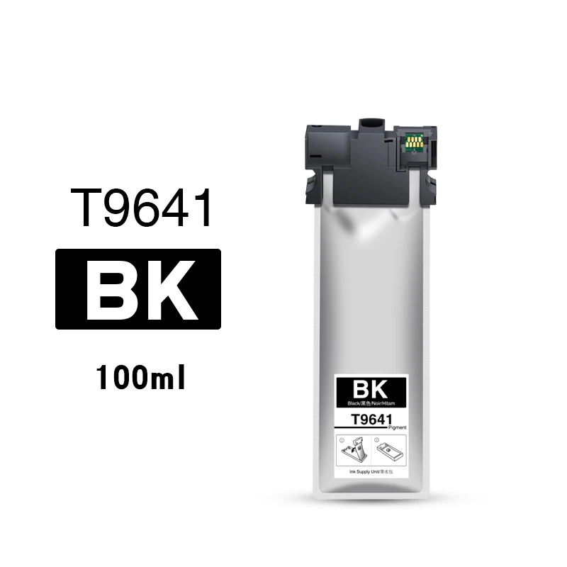 Compatible Pigment Black Ink Cartridge for Epson T9641 T9651 T9661 WorkForce Pro WF-M5299 WF-M5799  Printer
