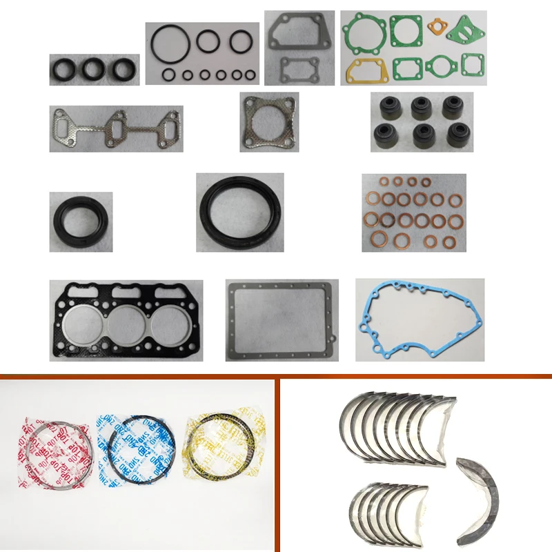 

engine complete overhaul full gasket set kit main crankshaft connecting bearing piston ring for Yanmar engine : 3T72HL