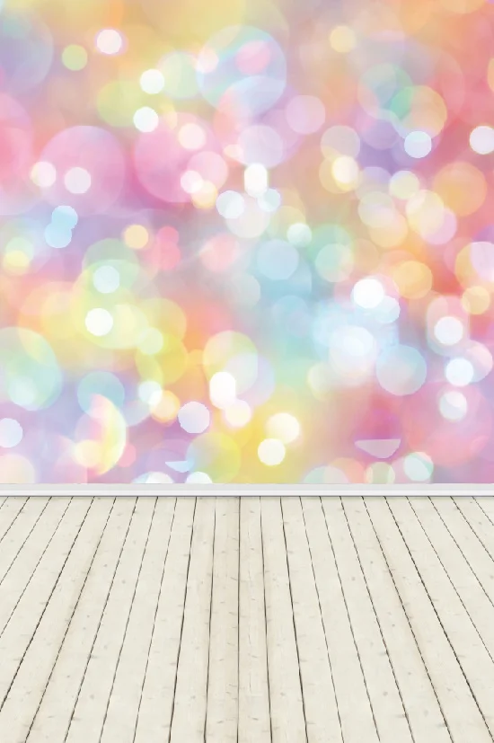 Laeacco الملونة البولكا نقطة ضوء خوخه حفلة طفل الوليد الخشب الطابق صورة خلفية التصوير خلفية الصورة استوديو الصور