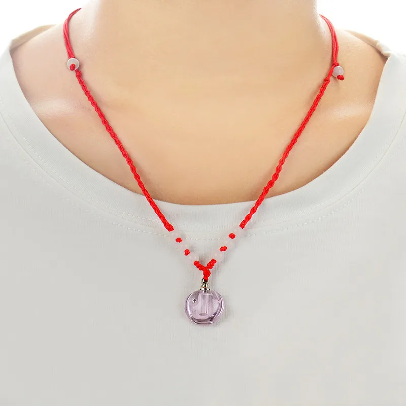 10PCS Crystal Vial Pendants Mini Glass Bottles Rice vials Screw Cap Necklace Perfume Bottle Rice Charms DIY Name on Rice Art