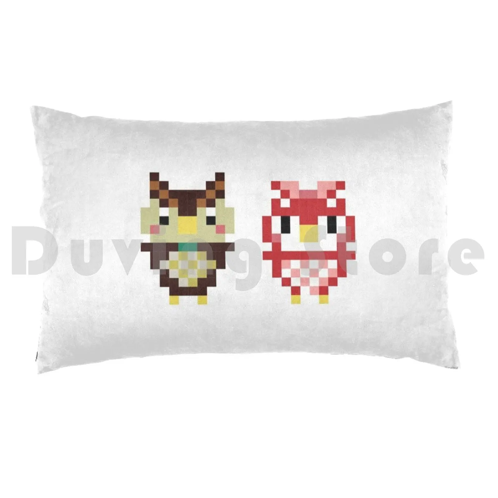 8-Bit Blathers & Celeste Pillow Case DIY 50*70 Animal Acnh New Horizons Switch Tom