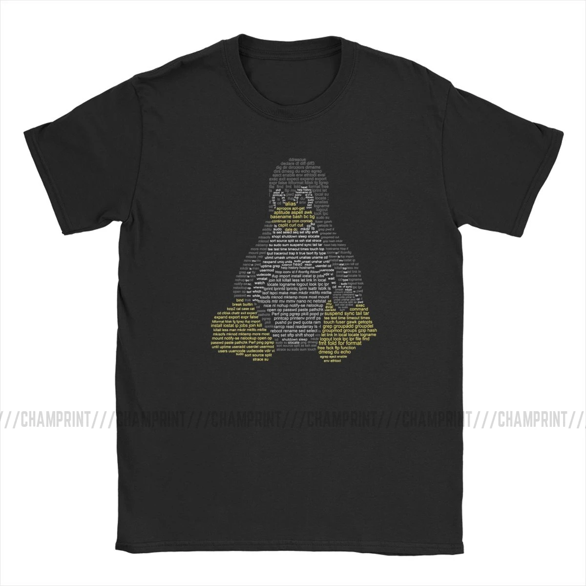 Linux Penguin Bash Commands T Shirts Men Awesome T-Shirts Tux Programmer Computer Developer Geek Nerd Tees 5XL Clothing