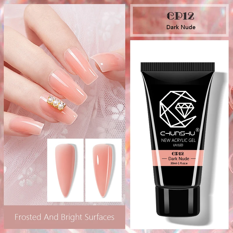 

CHUNSHU New Arrivals 30G Poly Builder Nail Gel Polish UV LED Acrylic Jelly Hard Gel Fast Extending Soak Off Manicure Nails Brush